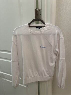 Shore Women's White Crewneck Sweatshirt